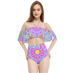 Mandala T- Shirt Mandala Art T- Shirt Halter Flowy Bikini Set 