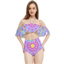 Mandala T- Shirt Mandala Art T- Shirt Halter Flowy Bikini Set  View1