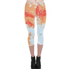 Painting T- Shirt Painting T- Shirt Capri Leggings  by maxcute