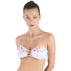 Pattern T- Shirt Cute And Spooky T- Shirt Twist Bandeau Bikini Top