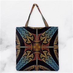 Abstract, Pattern Arabesque Design Tile Decoration Seamless Grocery Tote Bag by Jancukart