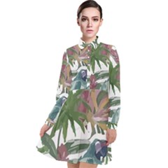 Tropical T- Shirt Tropical Pattern Chupa Flowers T- Shirt Long Sleeve Chiffon Shirt Dress by maxcute