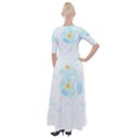 Tropical T- Shirt Tropical Trend Flower De Lis T- Shirt Half Sleeves Maxi Dress View2