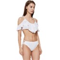 Undulating T- Shirt Waves T- Shirt Ruffle Edge Tie Up Bikini Set	 View3