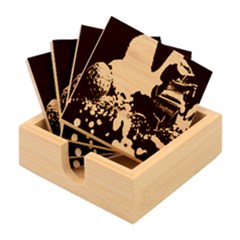 Chocolate Dark Bamboo Coaster Set by artworkshop