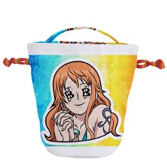 Nami Lovers Money Drawstring Bucket Bag by designmarketalsprey31