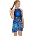 Digitalart Balls Kids  Halter Collar Waist Tie Chiffon Dress View3