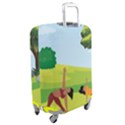 Mother And Daughter Yoga Art Celebrating Motherhood And Bond Between Mom And Daughter. Luggage Cover (Medium) View2