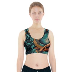 Big Data Abstract Abstract Background Backgrounds Sports Bra With Pocket by Pakemis