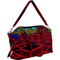 3d Abstract Model Texture Canvas Crossbody Bag by Ravend