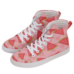 Background Watermelon Pattern Fruit Food Sweet Women s Hi-top Skate Sneakers by Jancukart