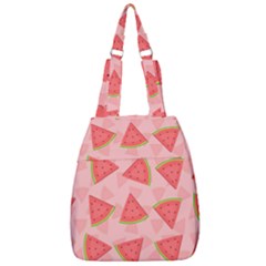 Background Watermelon Pattern Fruit Food Sweet Center Zip Backpack by Jancukart