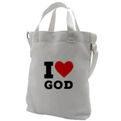 I Love God Canvas Messenger Bag by ilovewhateva