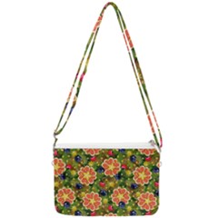 Fruits Star Blueberry Cherry Leaf Double Gusset Crossbody Bag by Pakemis