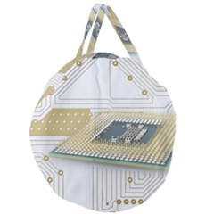 Technics Design Element Set Pattern Graphic Symbol Giant Round Zipper Tote by danenraven