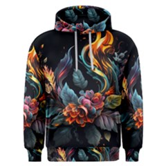 Flowers Flame Abstract Floral Men s Overhead Hoodie