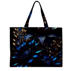 Flower Metal Flowers Sculpture Zipper Mini Tote Bag by Ravend