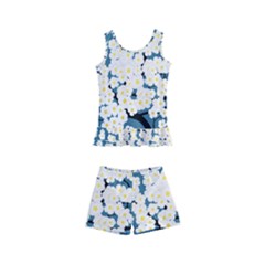 Flower Flora Decoration Pattern Kids  Boyleg Swimsuit