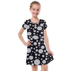 Black Circle Pattern Kids  Cross Web Dress