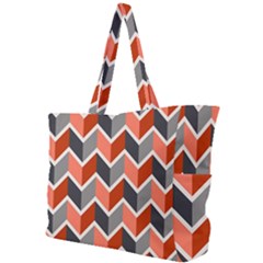 Colorful Zigzag Pattern Wallpaper Free Vector Simple Shoulder Bag by artworkshop