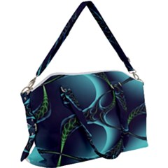 Fractal Abstract Art Artwork Design Wallpaper Canvas Crossbody Bag by Ravend