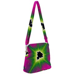 Fractal Art Math Abstract Artwork Pink Magenta Zipper Messenger Bag