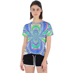 Fractal Geometry Mathematics Gradient Ovals Math Open Back Sport Tee