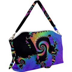 Fractal Spiral Vortex Swirl Whirlpool Math Canvas Crossbody Bag by Ravend