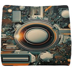 Illustrations Technology Robot Internet Processor Seat Cushion by Ravend