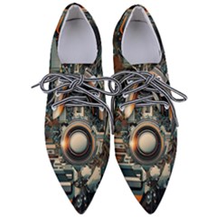 Illustrations Technology Robot Internet Processor Pointed Oxford Shoes by Ravend