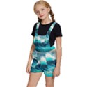 Ai Generated Waves Ocean Sea Tsunami Nautical Painting Kids  Short Overalls View2