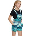 Ai Generated Waves Ocean Sea Tsunami Nautical Painting Kids  Short Overalls View3