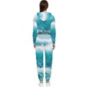 Ai Generated Waves Ocean Sea Tsunami Nautical Blue Sea Cropped Zip Up Lounge Set View2