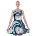 Flowers Pattern Floral Ocean Abstract Digital Art Velvet Skater Dress View1