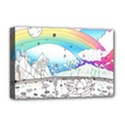 Rainbow Fun Cute Minimal Doodle Drawing Arts Deluxe Canvas 18  x 12  (Stretched) View1