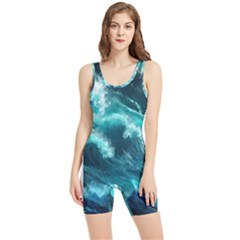 Thunderstorm Tsunami Tidal Wave Ocean Waves Sea Women s Wrestling Singlet by Ravend