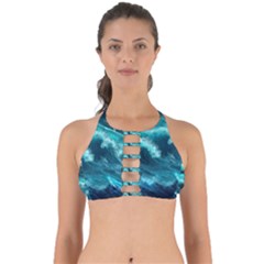 Thunderstorm Tsunami Tidal Wave Ocean Waves Sea Perfectly Cut Out Bikini Top by Ravend