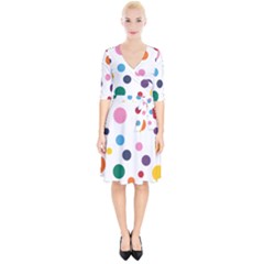 Polka Dot Wrap Up Cocktail Dress