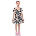 Vibrant And Alive Watercolor Flowers Kids  Short Sleeve Velvet Dress View1