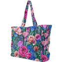 Bright And Brilliant Watercolor Flowers Simple Shoulder Bag View1