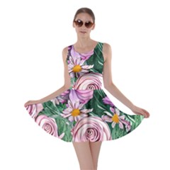 Budding And Captivating Flowers Skater Dress by GardenOfOphir