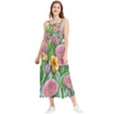 Delicate And Dazzling Watercolor Flowers Boho Sleeveless Summer Dress View1