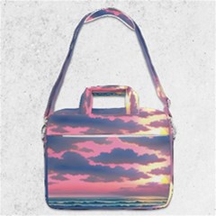 Sunset Over The Beach Macbook Pro 13  Shoulder Laptop Bag  by GardenOfOphir