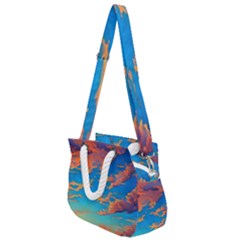 Waves Crashing On The Shore Rope Handles Shoulder Strap Bag