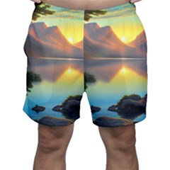 Benevolent Lake Men s Shorts by GardenOfOphir