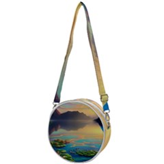 Exquisite Sunset Crossbody Circle Bag by GardenOfOphir