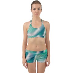 Beautiful Abstract Pastel Ocean Waves Back Web Gym Set by GardenOfOphir