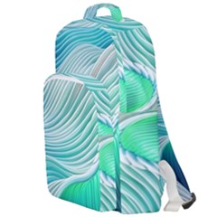 Pastel Abstract Waves Pattern Double Compartment Backpack by GardenOfOphir