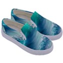 Pastel Beach Wave Kids  Canvas Slip Ons View3