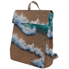 Abstract Waves Summertime On The Sea Flap Top Backpack by GardenOfOphir